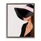 Stupell Industries Shaded Woman Large Hat Framed Floater Canvas Wall Art Design by Saba Rauf